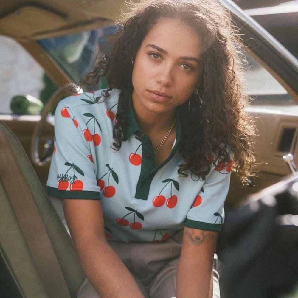 Bogey Boys x Macklemore Unisex Green Cherry Print Golf Polo -‎ Size S Small